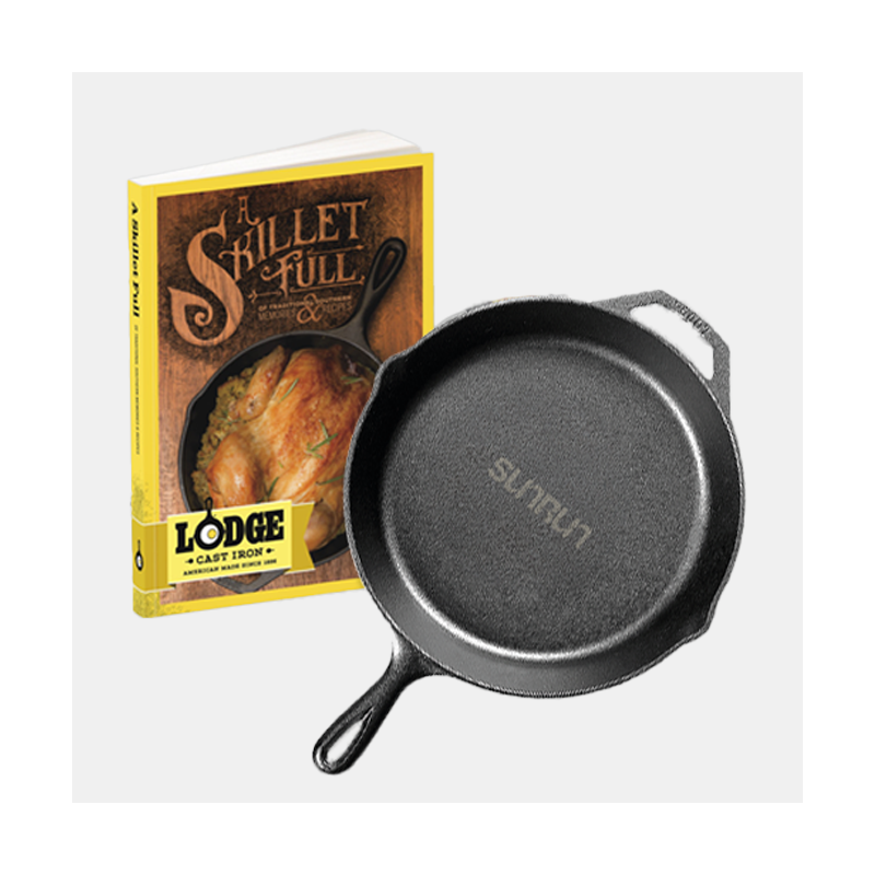 Lodge Cast Iron 10.25"/Skillet Full Cookbook Gift Set